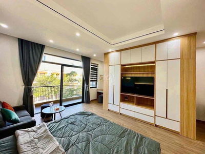 Phòng studio sang xịn mịn full nội thất ban công