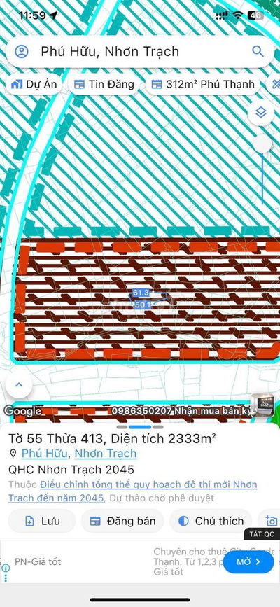 Tờ 55 phú hữu e đang năm nguồn 1,2ha khu màu này