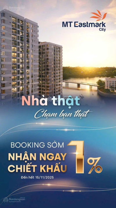 NHẬN BOOKING CH MT EASTMARK 50TR ĐÃ CÓ SỔ HỒNG, GIÁ GỐC TỪ CHỦ ĐẦU TƯ DO GAMUDA LAND PHÂN PHỐI.