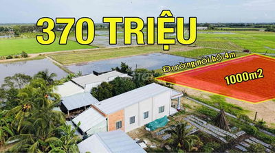370tr cho 1000m2 đất làm nhà vườn, trồng cây, thả gà , nuôi cá