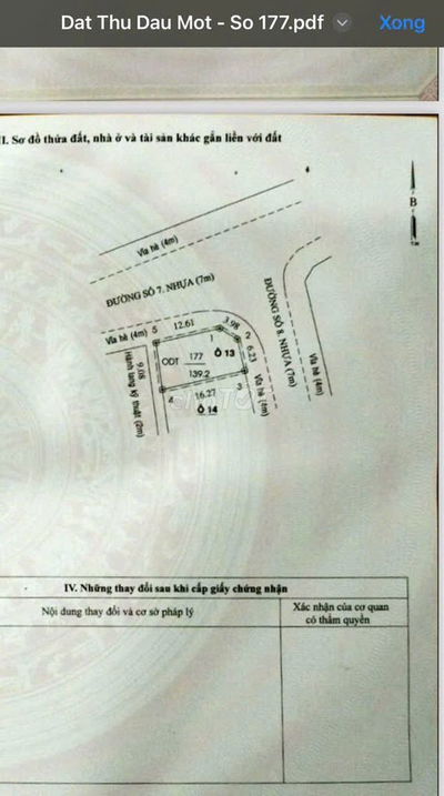 Chính chủ cần bán lô đất góc 2 mặt tiền chánh nghĩa ,trung tâm TP TDM