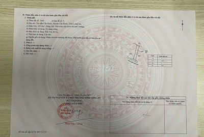 Cần bán thửa đất 163m2 khu 2 thị trấn Cần Đước Long An 100% đất đô thị