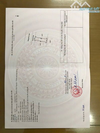 Bán lô đất trục 21m khu phân lô Khâu Da, Thuỷ Nguyên. Dt 100m2, mt 5m