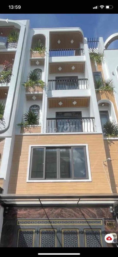 Nhà 5 tầng,4 x 15m, 4PN,Hẻm xe hơi, Hương Lộ 2, Bình Tân