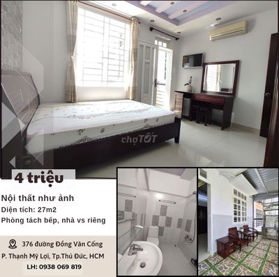 Phòng 27m2 - 4tr Gần Ủy Ban Q2 cũ