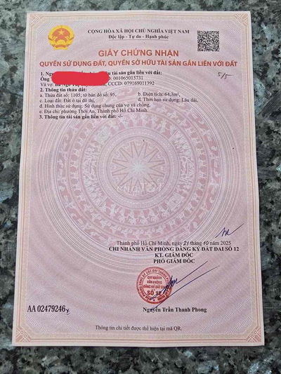 đất thổ cư đã có sổ pháp lý