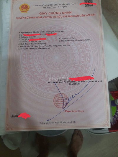 Bán 127 m2 đất tại Đất Lành, Vĩnh Thái (phường Nam Nha Trang). 2,7 tỷ