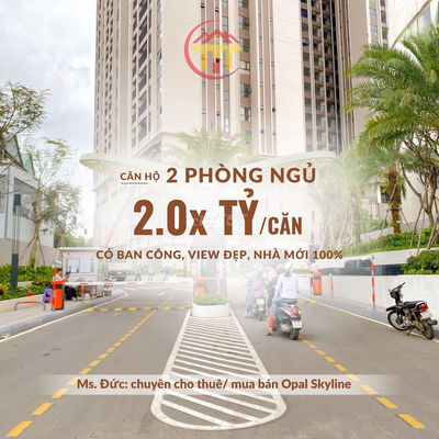 Opal Skyline 2PN sổ hồng riêng sở hữu lâu dài. VIB duyệt vay đến 80%.