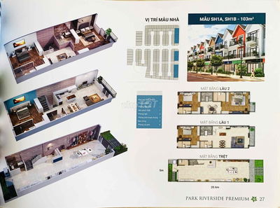 Shophouse view sông công viên đầy đủ nội thất 13.9 tỷ