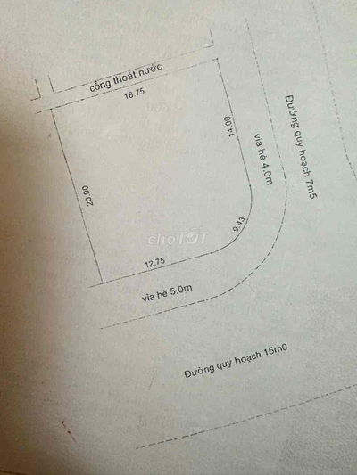 Bán Lô góc 2 MT đường 15m và 7m5, xuân quỳnh và duong tử giang, khu na