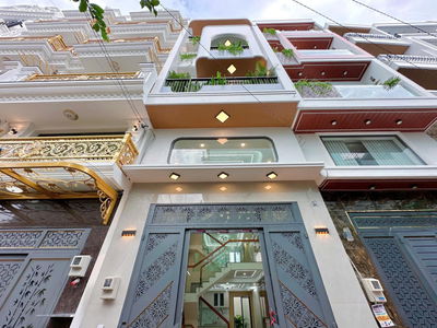 Bán dãy nhà phố 13 căn siêu đẹp trục đường Hương Lộ 2 gần NGÃ TƯ BỐN XÃ - 54m2 - 1 Lửng, 3 Lầu