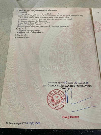 150 m2 đường 5.5m khu tái định cư Điện Lực Hoà Liên Hoà Vang