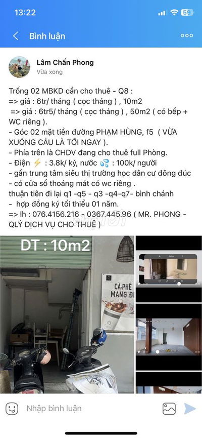 Trống MBKD Tầng 1 •> Q8