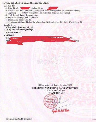 Nhanh Tay Sở Hữu Ngay Lô Đất Siêu Rẻ MT Đường,Dĩ An, 1ty420tr, 84m2