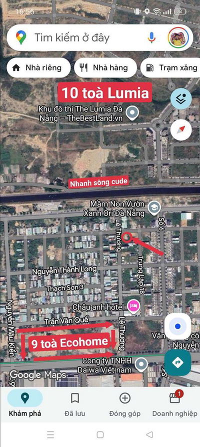 Góc ngã 4 đường 7,5m KĐT Lakeside - Diện tích 190m2 - ngang 8,5m