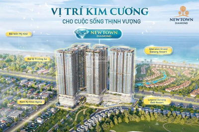 Căn hộ hạng sang sổ hồng lâu dài tại mặt biển Mỹ Khê Newtown Đà Nẵng, chỉ từ 59,5 triệu/m2