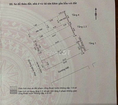 Bán căn hộ 4 tầng, thu nhập 35 tr/tháng, lô góc 2MT đường Đinh Núp