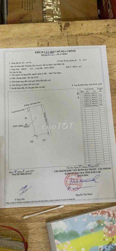 mặt tiền nhựa D3 Tân An cách ql26 chỉ 300m tiềm năng tăng giá cao
