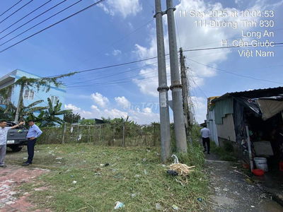 BÁN ĐẤT MẶT TIỀN TỈNH LỘ 830 - TRỤC CHÍNH KCN CẢNG QUỐC TẾ