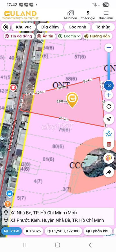 BÁN ĐẤT LÔ GÓC 2 MẶT TIỀN ĐƯỜNG ĐÀO SƯ TÍCH