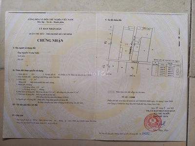 TẶNG NHÀ TRÊN ĐẤT 5,4M x 23M=124,2M2. ĐƯỜNG SỐ 32, LINH ĐÔNG, THỦ ĐỨC