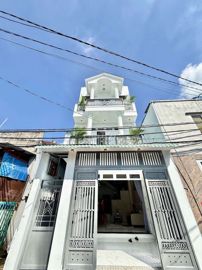 Nhà phố 5m x 20m. Xây 3 tầng hẻm 6m thông Thới An 13