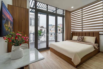 Cho thuê Căn hộ Studio Ban công rộng - Dự án mới 100% - Gần trung tâm