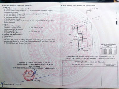 Bán nhà 126,6m2 ở phường Thạnh Xuân, quận 12, tpHCM