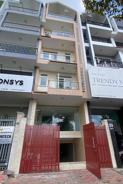 CHO THUÊ NHÀ PHỐ MẶT TIỀN ĐƯỜNG D4 KDC HIM LAM CÓ THANG MÁY