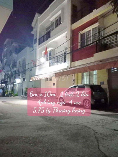 Nhà HXH 6m Huỳnh Tấn Phát ngang 6m - 63m2 -ngay cầu Phú Xuân Q7- 5,75
