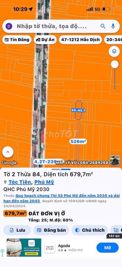 Chính chủ gửi bán lô nhì đường Hắc Dịch Tóc Tiên. Giá đầu tư cực hời.