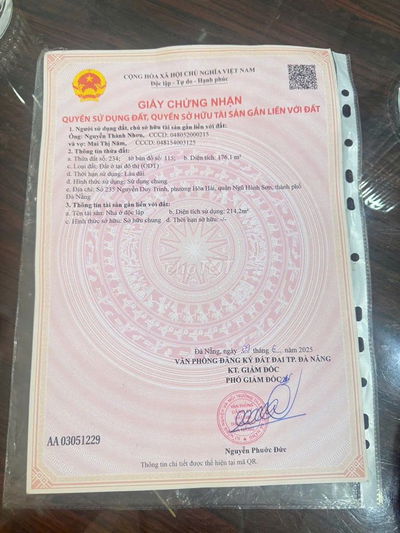 Bán nhà mặt tiền đường 10.5 Nguyễn Duy Trinh