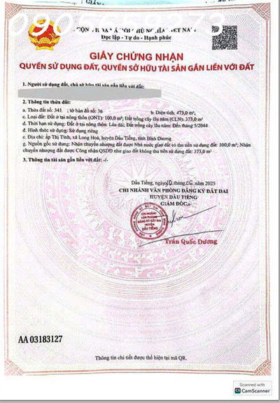 Cần bán gấp 650m2 (15x42) có 300m2 thổ cư tại DT750 - Long hòa