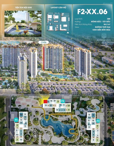 Cần bán 3PN toà F2 mới ra hàng (tầng đẹp)