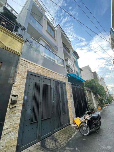 Cho thuê nhà 3 tầng (4m x 15m) có 3 phòng ngủ hẻm nhựa 7m hướng Nam