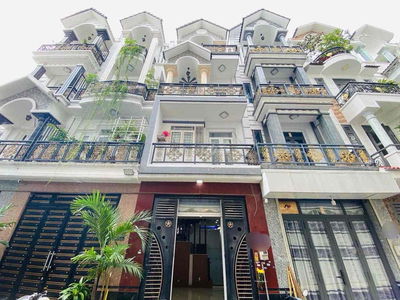 Nhà Đẹp 4x14m 3Lầu (4PN 5WC) Hẻm 6m. Khu Đồng Bộ Lê Văn Quới