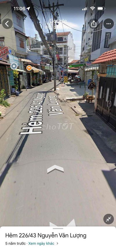 Nhà 226// Nguyễn Văn Lượng, 5.2x18 Nh 9m Công nhận 106m đúc 3L giá 12,