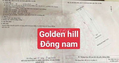bán đất đẹp golden hill Đà Nẵng. 120m2 đg 7m5 giá chỉ 3,450 tỷ