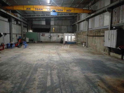 Cho thuê xưởng 400m2, điện 3Fa, trục cẩu 1T5, phường Tân Phong (cũ).