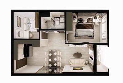 Cho thuê căn hộ Offcetel Sunrise Riverside nhà mới 2 Phòng ngủ ở liền