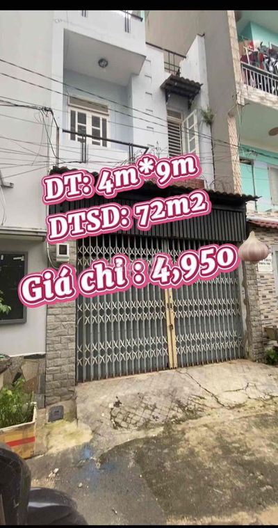 SIÊU PHẨM HXH 8M, GÒ DẦU- TÂN PHÚ, 4*9M, CHỈ 4T950