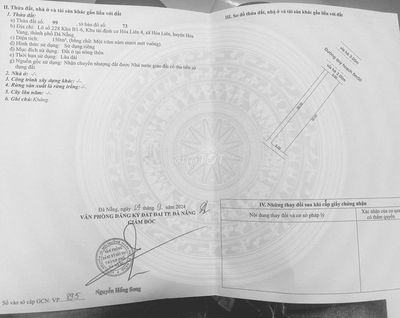 Chính chủ gửi bán đất TĐC Hoà Liên 4, dt lớn 150m2, giá 19,6 triệu/m2