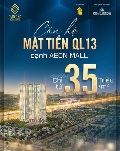 Căn hộ 2PN-2WC sắp bàn giao mặt tiền quốc lộ 13, thanh toán 1%/tháng.