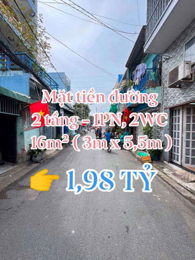 Bán nhà Bình Tân, Mặt tiền kinh doanh 6m Đường 16A (Miếu Gò Xoài)- 396