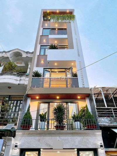 Nhà Mặt Tiền đường 14💎Quang Trung P8💎4x20m.5 lầu thang máy 6 phòng 7WC