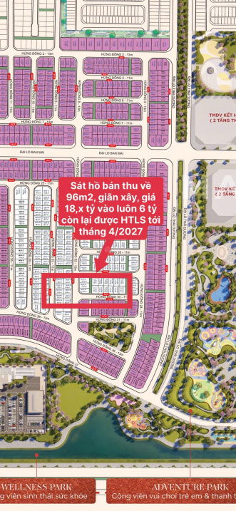 CẦN BÁN GẤP. NHƯỢNG LẠI CĂN 96m2 GIÃN XÂY GIÁ VAY 18 TỶ, VÀO LUÔN 6Tỷ, ĐƯỢC HTLS THÁNG 4/2027