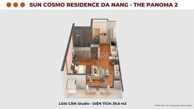 Chủ cần bán căn hộ studio 35m² view sông Hàn- pháo hoa- sở hữu lâu dài