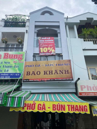 Bán nhà 2 mặt tiền Lý Chính Thắng, Q3, DT: 3,5x14m nở hậu 53m2-4 tầng