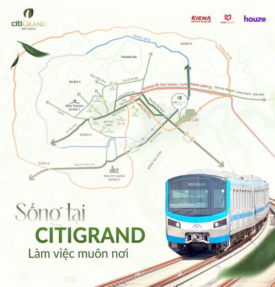 Căn hộ cao cấp Citi Grand Q2 - Chỉ từ 2,8 tỷ gần tuyến Metro tiện