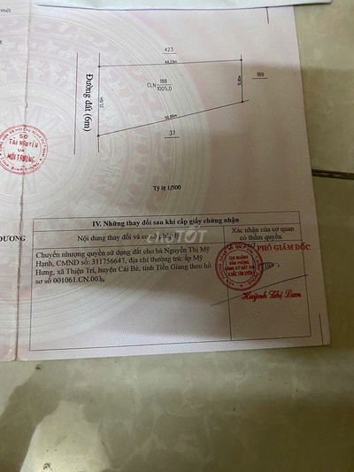 BÁN ĐẤT 1005m2 PHÙ HỢP XÂY TRỌ,NHÀ XƯỞNG Ngay trung tâm sầm uất